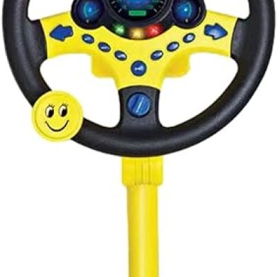 Toddler Steering Wheel Toy, Interactive Baby Car Toys, Portable Driving Controller Kids, Steering Wheel Toyoota Toy, Pretend Play Steering Wheel,…