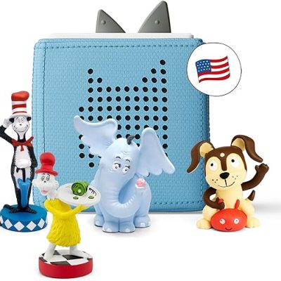 Toniebox Audio Player Starter Set with Sam-l-Am, Horton Hears a Who!, Cat in The Hat, and Playtime Puppy – Listen, Learn, and Play with One…