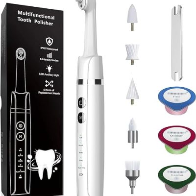 Tooth Polisher,Teeth Polishing Kit for Daily Cleaning,Polishing Then Whitening of Tooth (Professional Toothpaste Include),USB Rechargeable Dental…