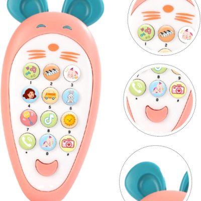 Toyvian 1pc Mobile Phone Christmas Music Learning Phone Early Learning Cellphone Chat Count Phone Chat Phone Child Cell Phone Abs Story Machine