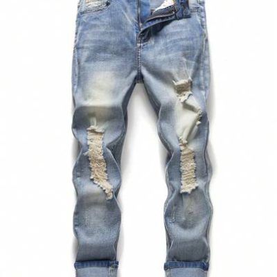 Tween Boy Ripped Washed Jeans