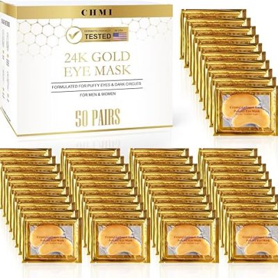 Under Eye Patches (50 Pairs) – 24K Gold Eye Patches for Puffy Eyes, Dark Circles, Eye Bags and Wrinkles, Collagen Skin Care Products, Beauty &…