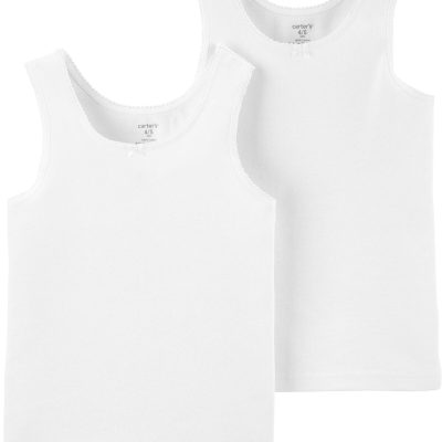 White 2-Pack Cotton Cami Tanks | carters.com