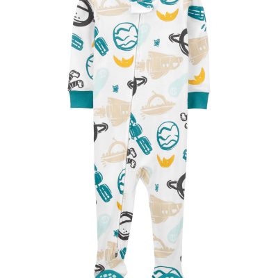 White Baby 1-Piece Space 100% Snug Fit Cotton Footie PJs | carters.com