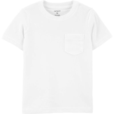 White Baby Pocket Jersey Tee | carters.com