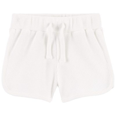 White Baby Pull-On Thermal Shorts | carters.com