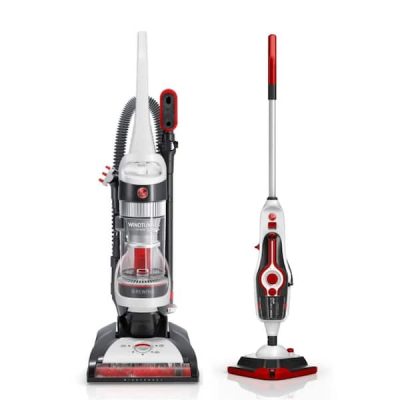 WindTunnel Cord Rewind Pet Bagless Corded Upright Vacuum Cleaner with Steam Complete Pet Steam Mop, UH71320-WH21000