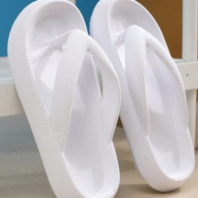 Women Toe Post Design Slippers, EVA Fashionable Flip Flops For Summer