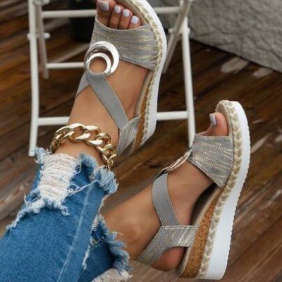 Women’s Comfortable Soft Bottom Wedge Sandals With Thick Platform For Summer