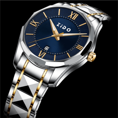 ZIDO Brand New High Face Value Fashionable Quartz Watch With Night Light & Waterproof Round Wristwatch For Men No.3