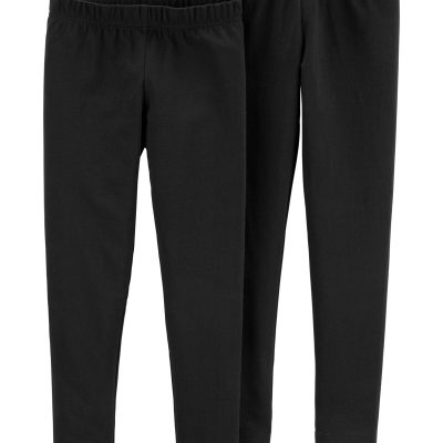 Black Kid 2-Pack Black Leggings | carters.com