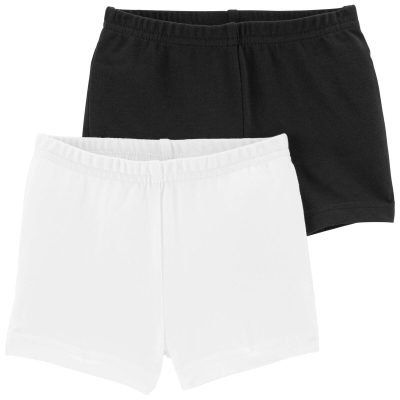 Black Kid 2-Pack Black & White Shorts | carters.com