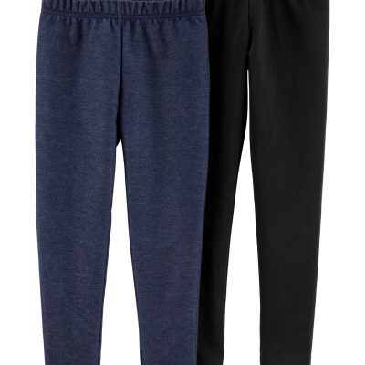 Black/Navy Kid 2-Pack Black & Navy Leggings | carters.com