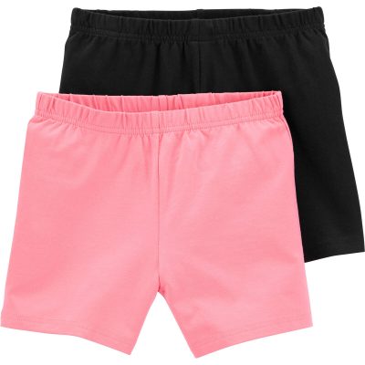 Black/Pink Kid 2-Pack Tumbling Shorts | carters.com