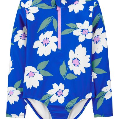 Blue Kid Floral 1-Piece Rashguard | carters.com