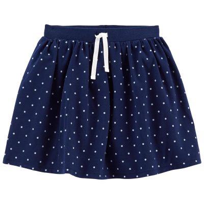 Blue Kid Polka Dot Jersey Skort | carters.com