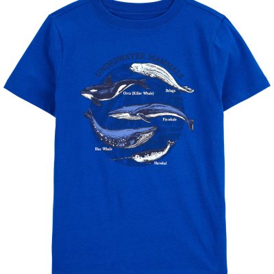 Blue Kid Whale Graphic Tee | carters.com