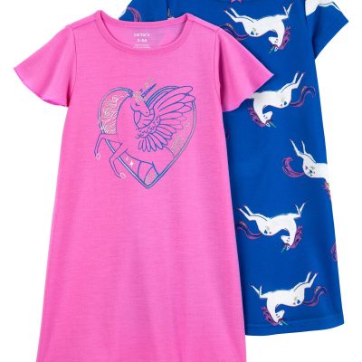 Blue/Pink Kid 2-Pack Nightgowns | carters.com