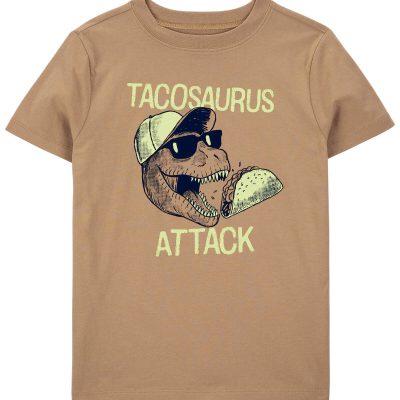 Brown Kid Tacosaurus Graphic Tee | carters.com