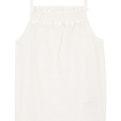 Cream Kid Textured Smocked Tank | carters.com