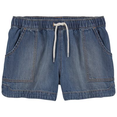 Dark Wash Kid Denim Drawstring Sun Shorts | carters.com