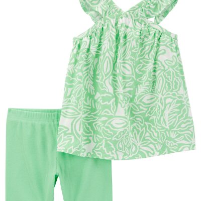 Green Kid 2-Piece Floral Tank & Short Set | carters.com