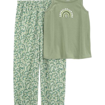 Green Kid 2-Piece Rainbow Loose Fit Pajamas | carters.com