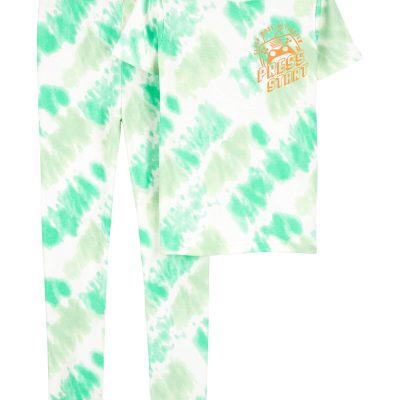 Green Kid 2-Piece Tie-Dye 100% Snug Fit Cotton Pajamas | carters.com