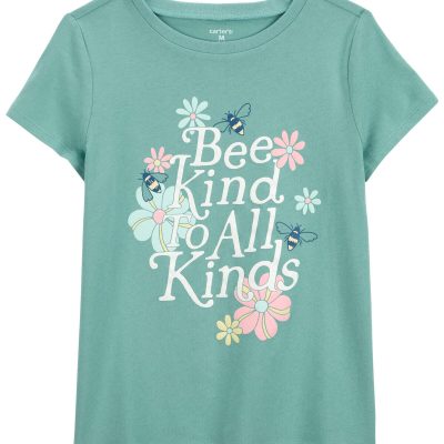 Green Kid Bee Kind to All Kinds Graphic Tee | carters.com