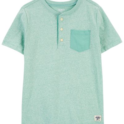 Green Kid Heathered Pocket Henley | carters.com