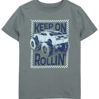 Green Kid Keep on Rollin Graphic Tee | carters.com