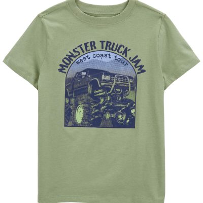 Green Kid Monster Truck Jam Graphic Tee | carters.com