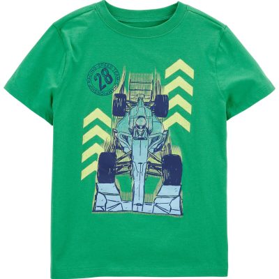 Green Kid Race Car Graphic Tee | carters.com