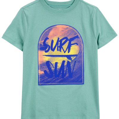 Green Kid Surf and Sun Graphic Tee | carters.com