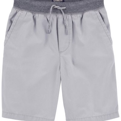 Grey Kid Drawsting Chino Shorts | carters.com