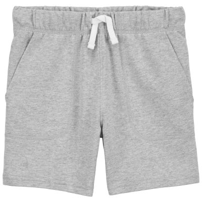 Grey Kid Pull-On Cotton Shorts | carters.com