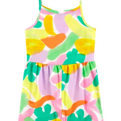 Ivory Kid Abstract Print Cotton Romper | carters.com