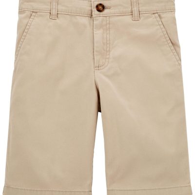 Khaki Kid Flat-Front Shorts | carters.com