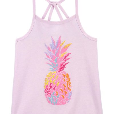 Lavendar Kid Pineapple Graphic Tank | carters.com