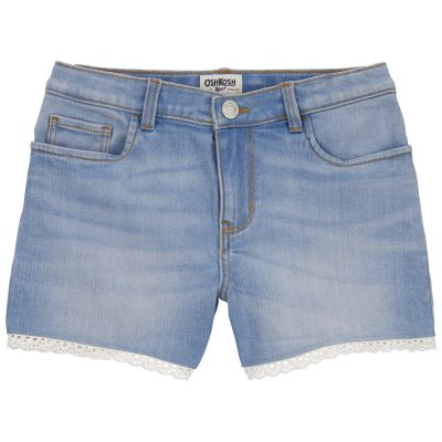 Light Wash Kid Eyelet Denim Shorts | carters.com