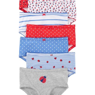 Multi 7-Pack Ladybug Print Stretch Cotton Underwear | carters.com