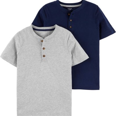 Multi Kid 2-Pack Henley Tees | carters.com