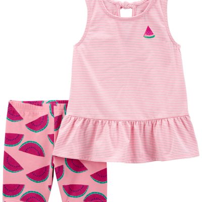 Multi Kid 2-Piece Watermelon Top & Bike Short Set | carters.com