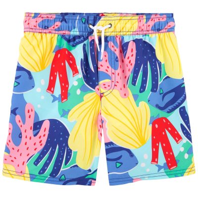 Multi Kid Coral Swim Trunks | carters.com