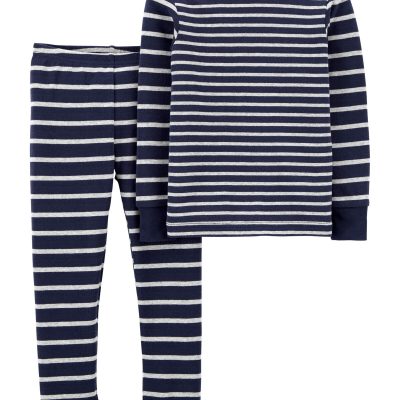 Navy Kid 2-Piece Striped Snug Fit Cotton Pajamas | carters.com