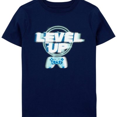 Navy Kid Level Up Graphic Tee | carters.com