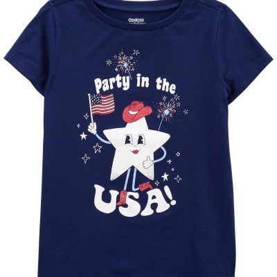 Navy Kid Party in the USA Graphic Tee | carters.com