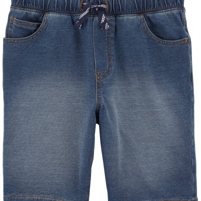 Navy Kid Pull-On Denim Shorts | carters.com