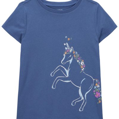 Navy Kid Unicorn Graphic Tee | carters.com