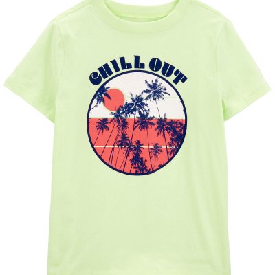 Neon Yellow Kid Chill Out Graphic Tee | carters.com